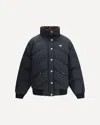 Prada Down Jacket With Stand-up Collar With Green Velvet On The Inside In Green
