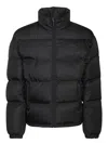 Prada Quilted Nylon Jacket Zip Pockets In Black