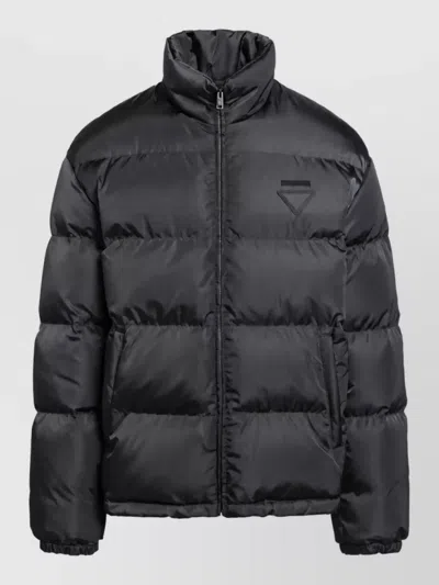 Prada Down Puffer Jacket In Blue