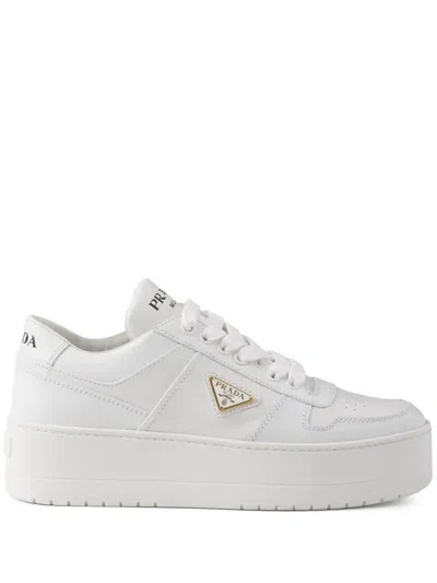 PRADA DOWNTOWN BOLD LEATHER SNEAKERS
