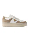 Prada Sneakers Downtown Bold In Napa And Suede Leather In Brown