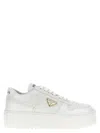 Prada Downtown Bold Leather Platform Sneakers