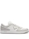 Prada Leather Sneakers Downtown Two-tone Silhouette In White