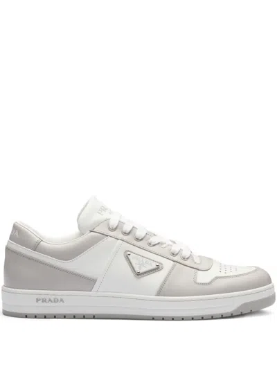 Prada Downtown Coloured-panel Sneakers In White