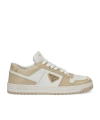 Prada Women Downtown Two-tone Sneakers In Nude