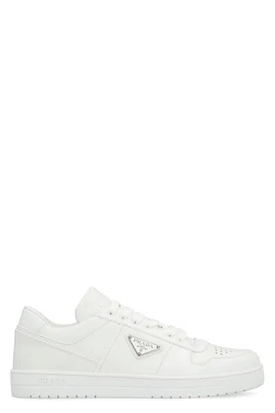 PRADA PRADA DOWNTOWN LEATHER LOW-TOP SNEAKERS
