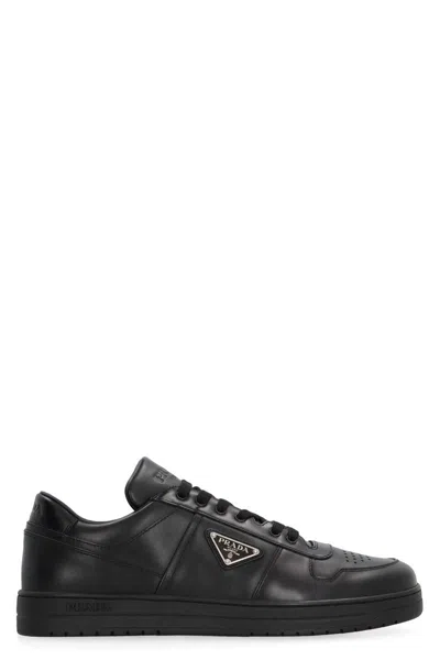 PRADA PRADA DOWNTOWN LEATHER LOW-TOP SNEAKERS