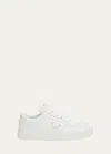 PRADA DOWNTOWN LEATHER LOW-TOP SNEAKERS
