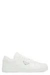 Prada Downtown Leather Low-top Sneakers In White