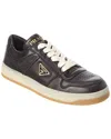 Prada Downtown Nappa Leather Sneakers In Black