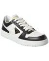 Prada Two-tone Leather Downtown Sneaker For Women In Multi