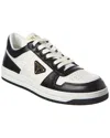 Prada Two-tone Leather Downtown Sneaker For Women In Multi