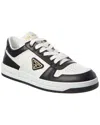 Prada Two-tone Leather Downtown Sneaker For Women In Multi
