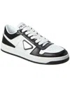 Prada Downtown Sneaker Aus Perforiertem Leder In White