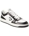 Prada Downtown Sneaker Aus Perforiertem Leder In White