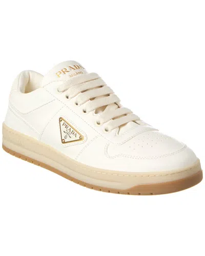 Prada Leather Sneakers In Nude