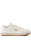 Prada Downtown Leather Sneakers In Neutrals