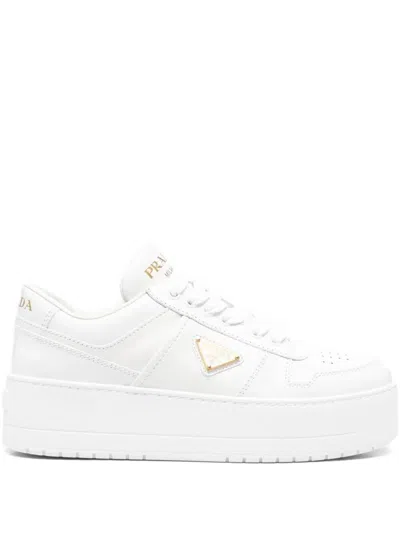 PRADA PRADA DOWNTOWN LEATHER SNEAKERS SHOES