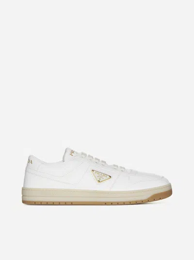 PRADA DOWNTOWN LEATHER SNEAKERS