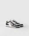 Prada White/black Leather Sneaker Downtown In White