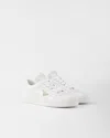 Prada Downtown Leather Low-top Sneakers In White