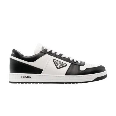 Pre-owned Prada Downtown Leather 'white Black'