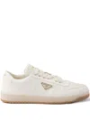 Prada Ivory Leather Lace-up Sneakers