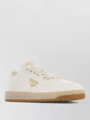 Prada Downtown Low-top Nappa Leather Sneakers In White