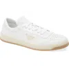 Prada Ivory Leather Lace-up Sneakers In White