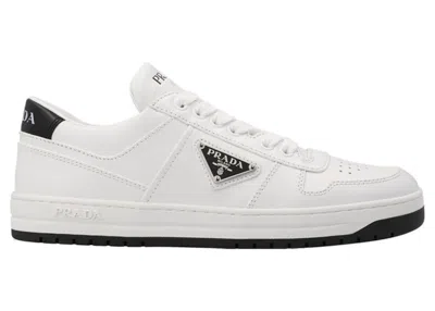Pre-owned Prada Downtown Low Top Sneakers Leather (women's)in White/black