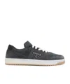 Prada Downtown Suede Low-top Sneakers In Red