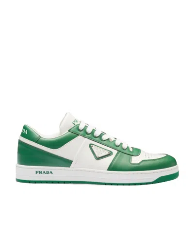 PRADA DOWNTOWN LEATHER SNEAKERS
