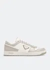 Prada Two-tone Leather Downtown Sneakers In Multi