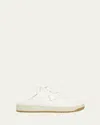 Prada Downtown Nappa Leather Sneaker Mules In White