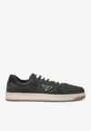Prada Sneakers Downtown In Re-nylon And Gray Suede Men In Gray