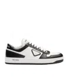 Prada Downtown Sneaker Aus Perforiertem Leder In White