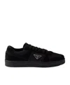 Prada Downtown Logo Low Top Sneaker In Black