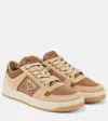 Prada Downtown Re-nylon And Suede Sneakers In Brown