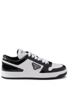 Prada Urban Leather Sneakers Featuring Contrast Panels In White