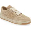 Prada Downtown Suede Low-top Sneakers In Ecru