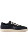 Prada Men's Downtown Nylon And Suede Low-top Sneakers
