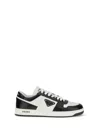 Prada Leather Sneakers Downtown Two-tone In Black