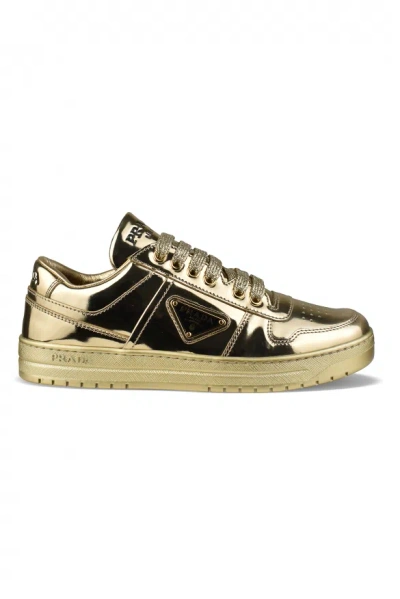 Prada Downtown Sneakers In Gold