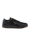 Prada Downtown Sneaker Aus Nappa-leder In Black