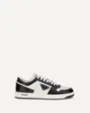 Prada Leather Sneakers Downtown Two-tone In Black