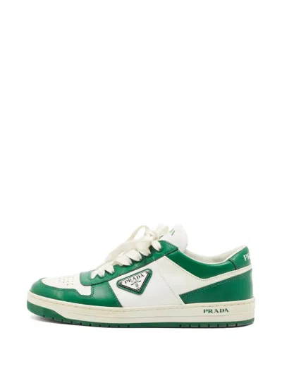 Pre-owned Prada Downtown Sneakers In Green