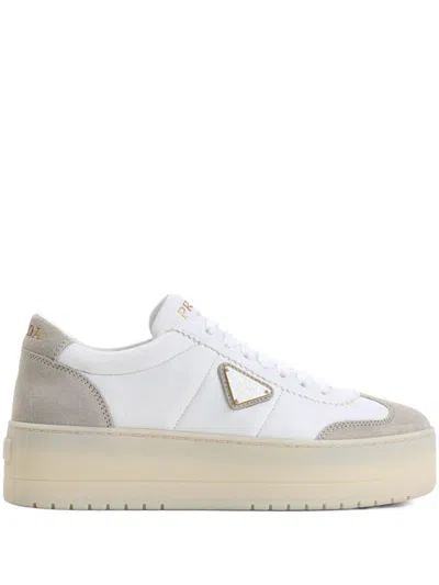 Prada Downtown Low-top Sneakers In White