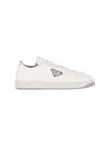 Prada Men Leather Low-top Sneakers In White