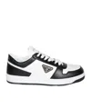 Prada Urban Leather Sneakers Featuring Contrast Panels In White