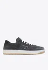 Prada Downtown Suede Low-top Sneakers In Gray
